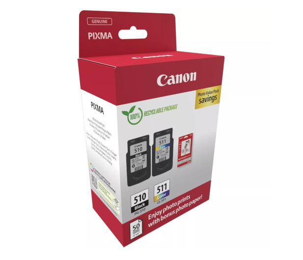 Canon Zestaw 2 tuszów PG-510 + CL-511 + papier foto 50 szt - 1227053 - zdjęcie 2